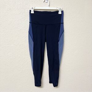Lululemon Colour Me Ombré Blue Crop Leggings Size 6 Athletic Stretch